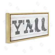 Stupell Studio | Y'all Phrase Rural Cowboy Boot Typography