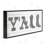 Stupell Studio | Y'all Phrase Rural Cowboy Boot Typography