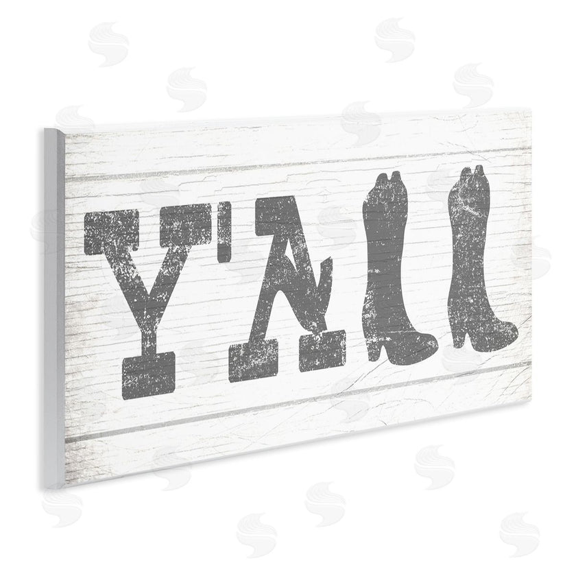 Stupell Studio | Y'all Phrase Rural Cowboy Boot Typography