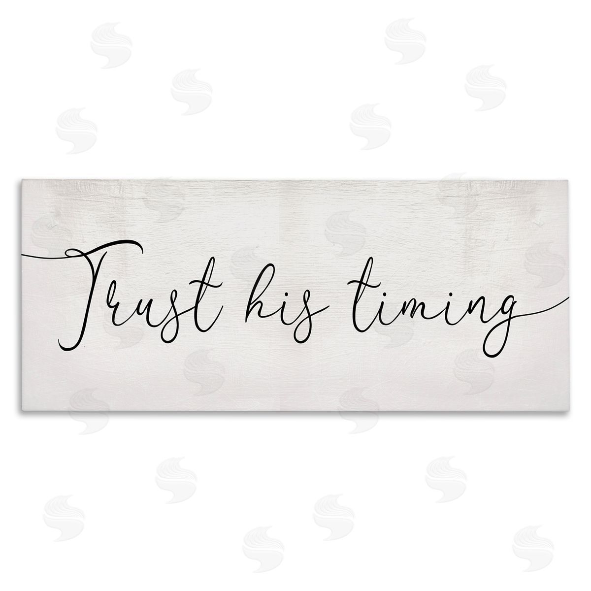 Stupell Studio Trust His Timing Phrase Elegant Cursive Typography Canvas Wall Art