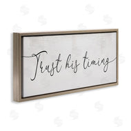 Stupell Studio | Trust His Timing Phrase Elegant Cursive Typography