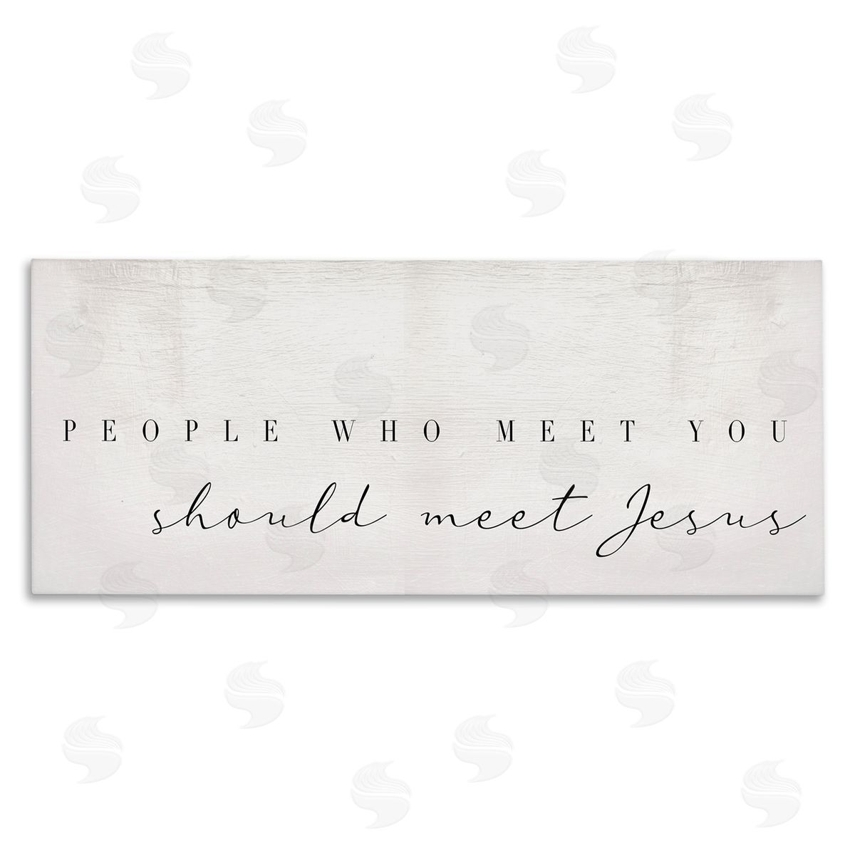 Stupell Studio People Who Meet You Phrase Faith Inspired Quote Canvas Wall Art