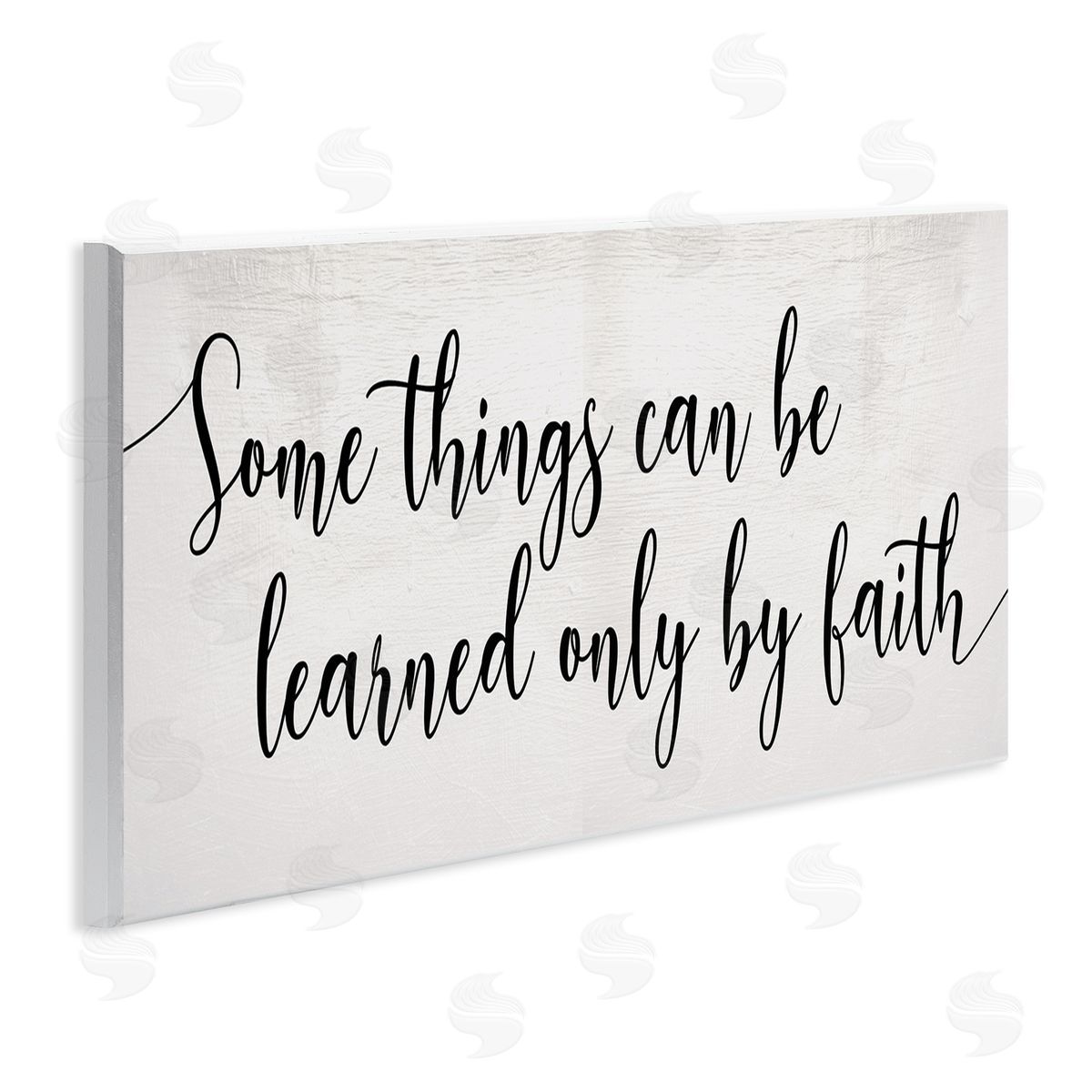 Stupell Studio Learned Only By Faith Phrase Bold Cursive Typography Wall Plaque Art