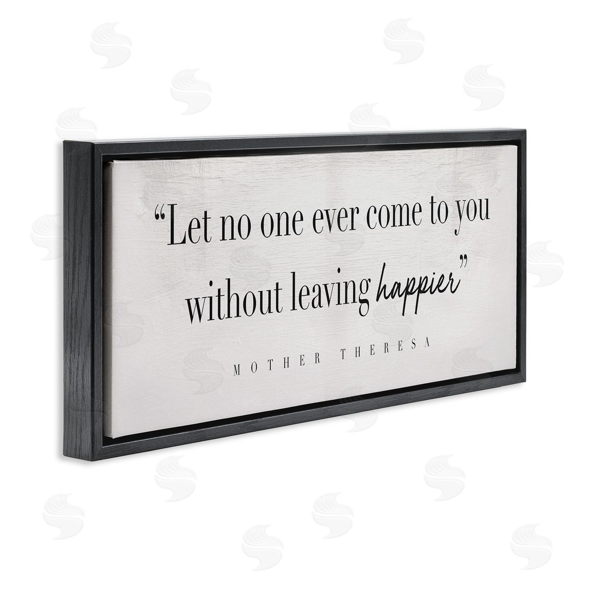 Mother Theresa Inspirational Quote Black Floating Frame Canvas Wall Art, Home Decor by Stupell Studio