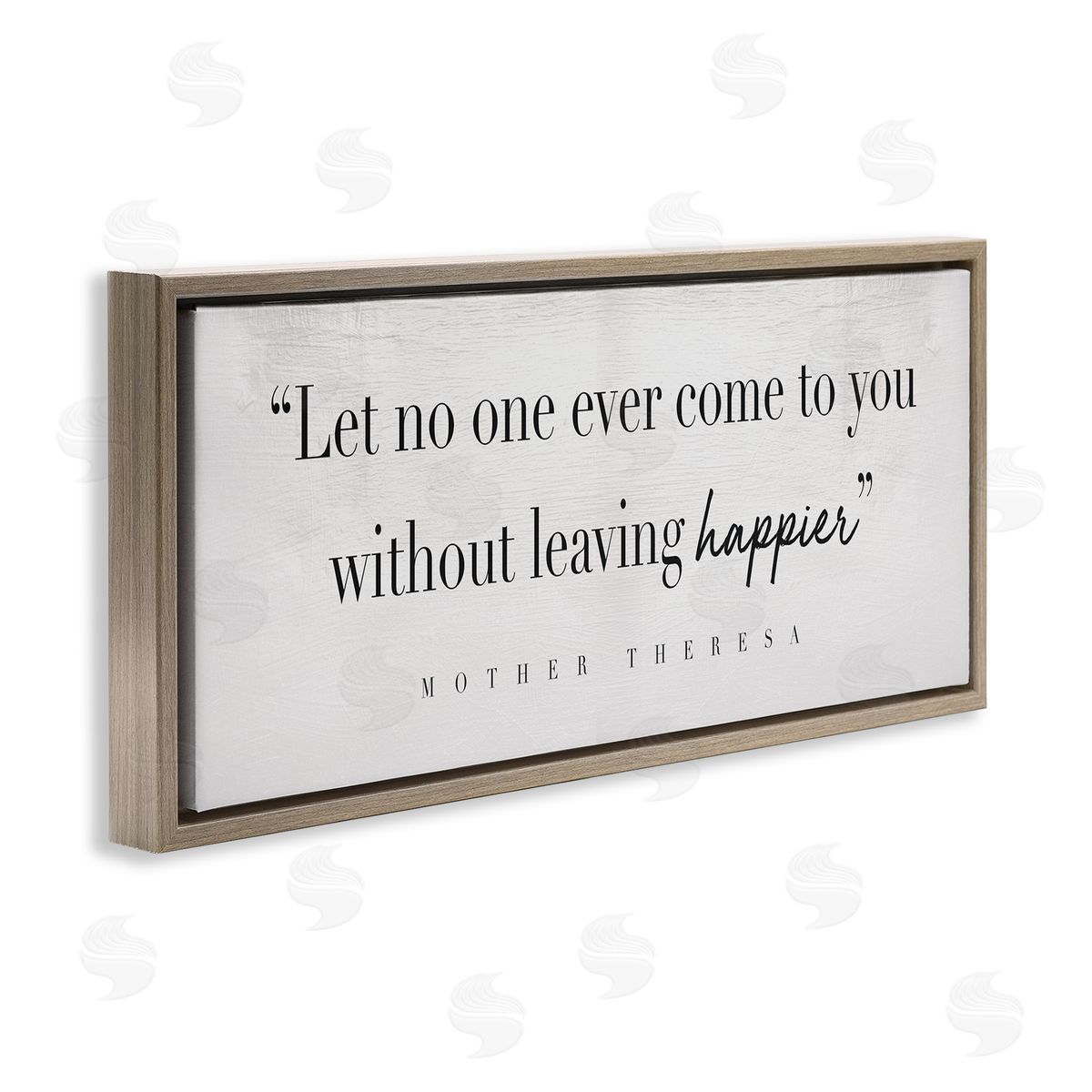 Mother Theresa Inspirational Quote Brown Floating Frame Canvas Wall Art, Home Decor by Stupell Studio