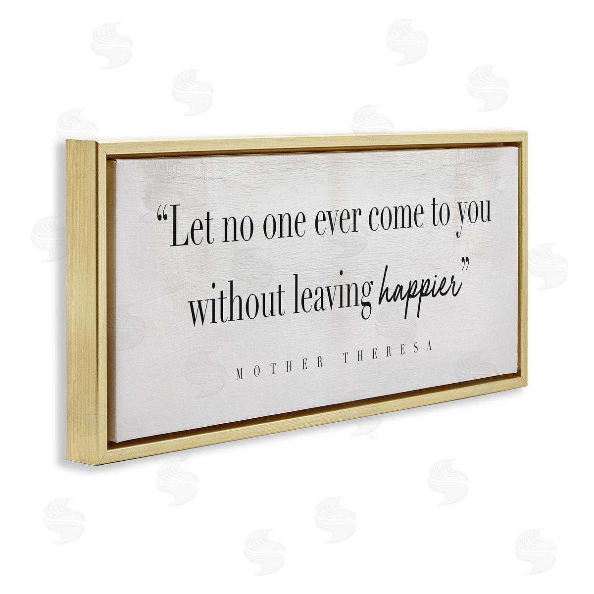 Mother Theresa Inspirational Quote Gold Floating Frame Canvas Wall Art, Home Decor by Stupell Studio