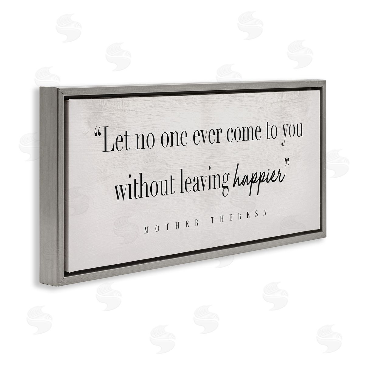 Mother Theresa Inspirational Quote Grey Floating Frame Canvas Wall Art, Home Decor by Stupell Studio