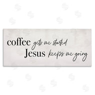 Stupell Studio | Jesus Keeps Me Going Phrase Coffee Drink Inspired