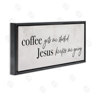 Stupell Studio | Jesus Keeps Me Going Phrase Coffee Drink Inspired