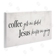 Stupell Studio | Jesus Keeps Me Going Phrase Coffee Drink Inspired