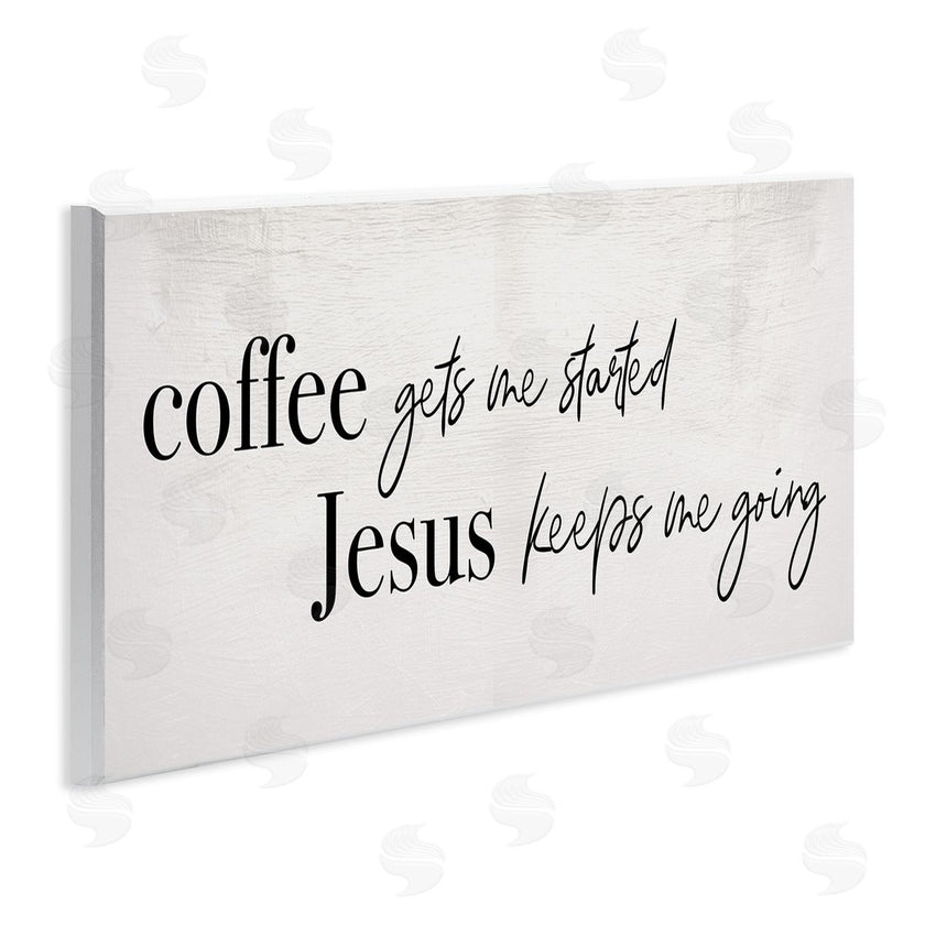 Stupell Studio | Jesus Keeps Me Going Phrase Coffee Drink Inspired