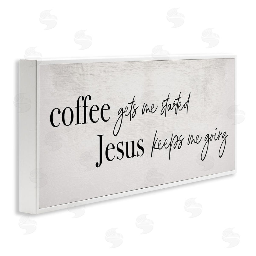 Stupell Studio | Jesus Keeps Me Going Phrase Coffee Drink Inspired