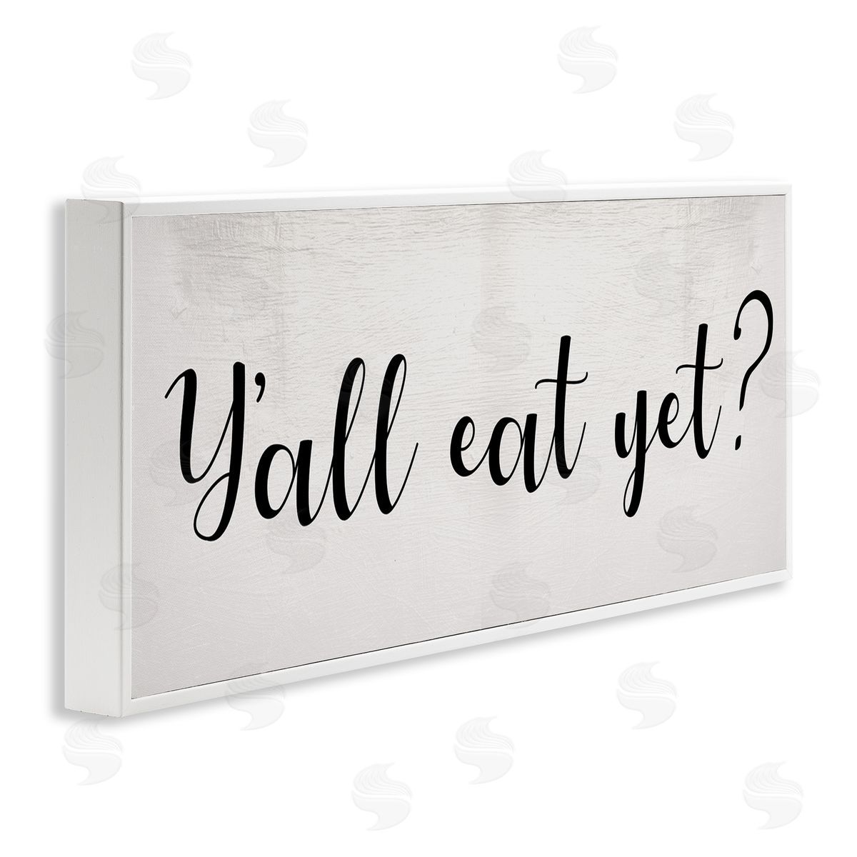 Stupell Studio Y'all Eat Yet Phrase Southern Charm Typography White Framed Giclee Wall Art