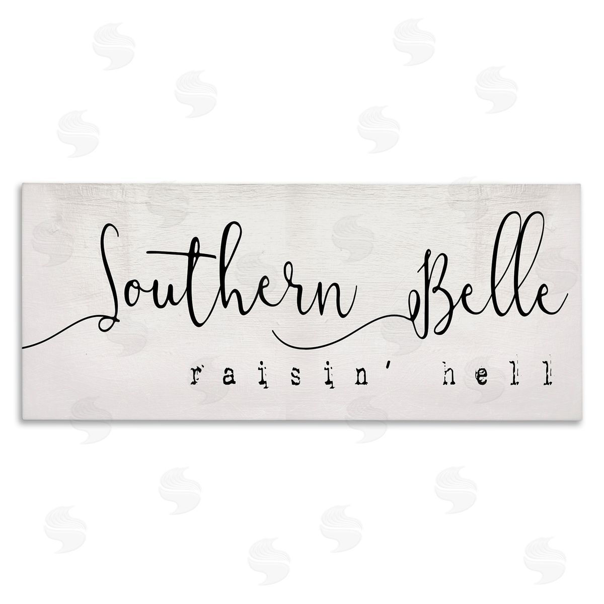 Stupell Studio Southern Belle Raisin' Hell Phrase Charming Humor Canvas Wall Art