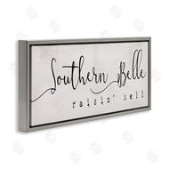 Stupell Studio | Southern Belle Raisin' Hell Phrase Charming Humor