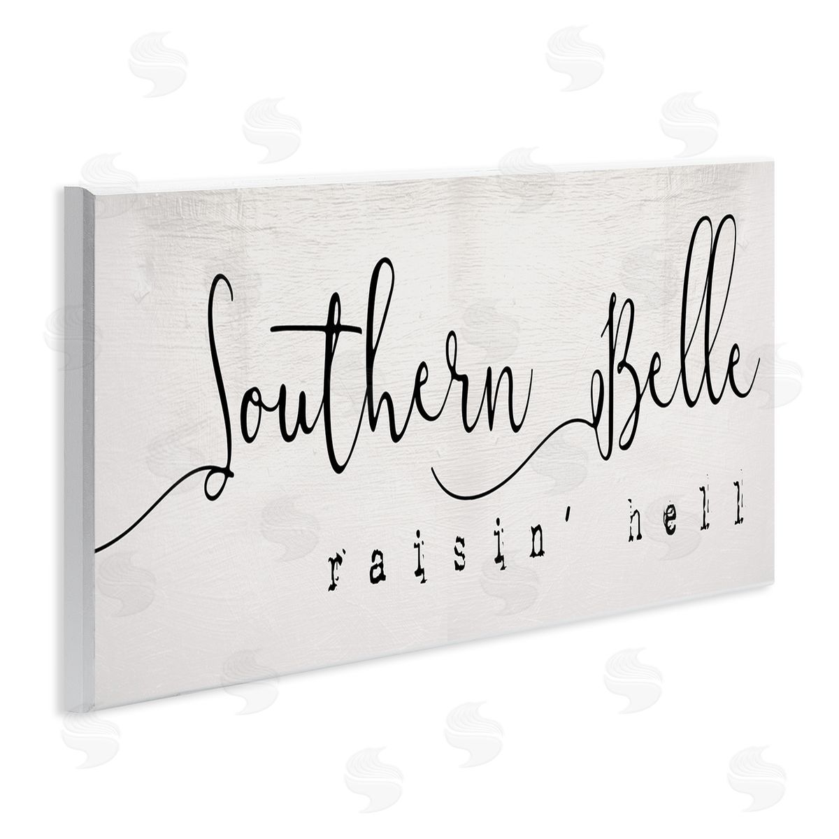 Stupell Studio Southern Belle Raisin' Hell Phrase Charming Humor Wall Plaque Art