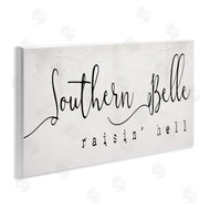 Stupell Studio | Southern Belle Raisin' Hell Phrase Charming Humor