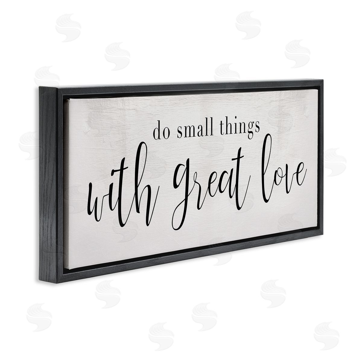 Stupell Studio Do Small Things with Great Love Minimal Quote Black Floater Frame Canvas Art