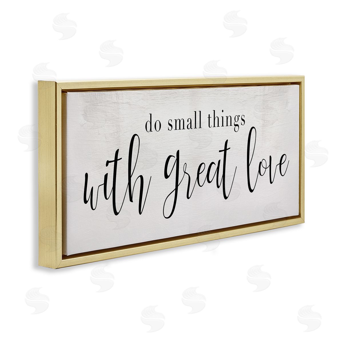 Stupell Studio Do Small Things with Great Love Minimal Quote Gold Floater Frame Canvas Art