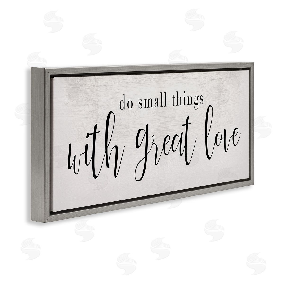 Stupell Studio Do Small Things with Great Love Minimal Quote Gray Floater Frame Canvas Art