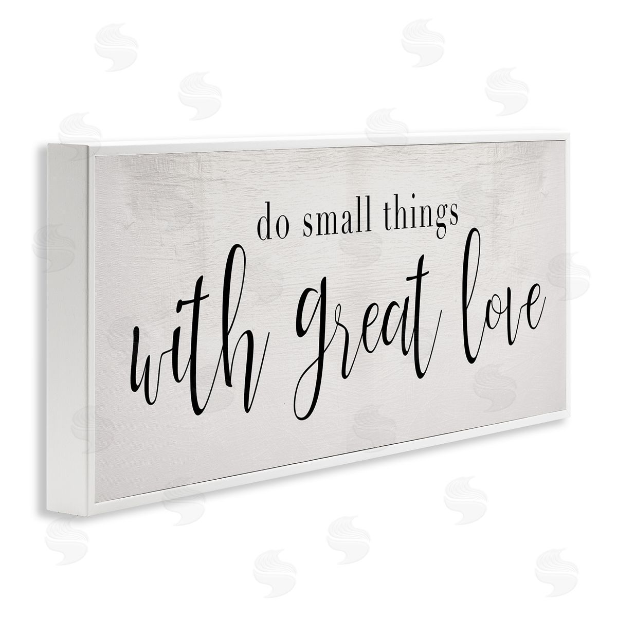 Stupell Studio Do Small Things with Great Love Minimal Quote White Framed Giclee Wall Art