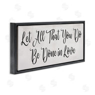 Stupell Studio | Be Done in Love Quote Minimal Cursive Typography