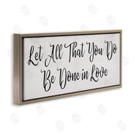 Stupell Studio | Be Done in Love Quote Minimal Cursive Typography