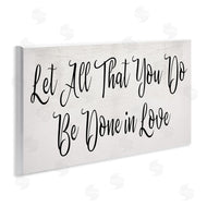 Stupell Studio | Be Done in Love Quote Minimal Cursive Typography