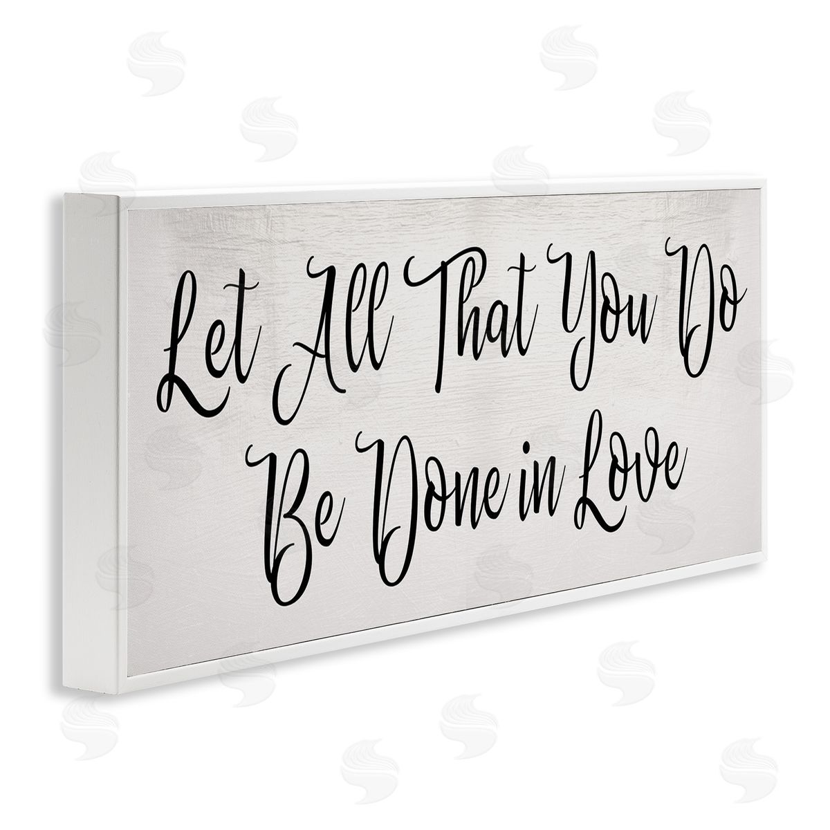 Stupell Studio Be Done in Love Quote Minimal Cursive Typography White Framed Giclee Wall Art