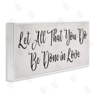 Stupell Studio | Be Done in Love Quote Minimal Cursive Typography