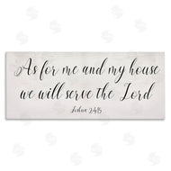 Stupell Studio | We Will Serve the Lord Quote Minimal Cursive Typography