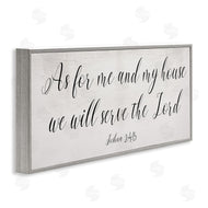 Stupell Studio | We Will Serve the Lord Quote Minimal Cursive Typography