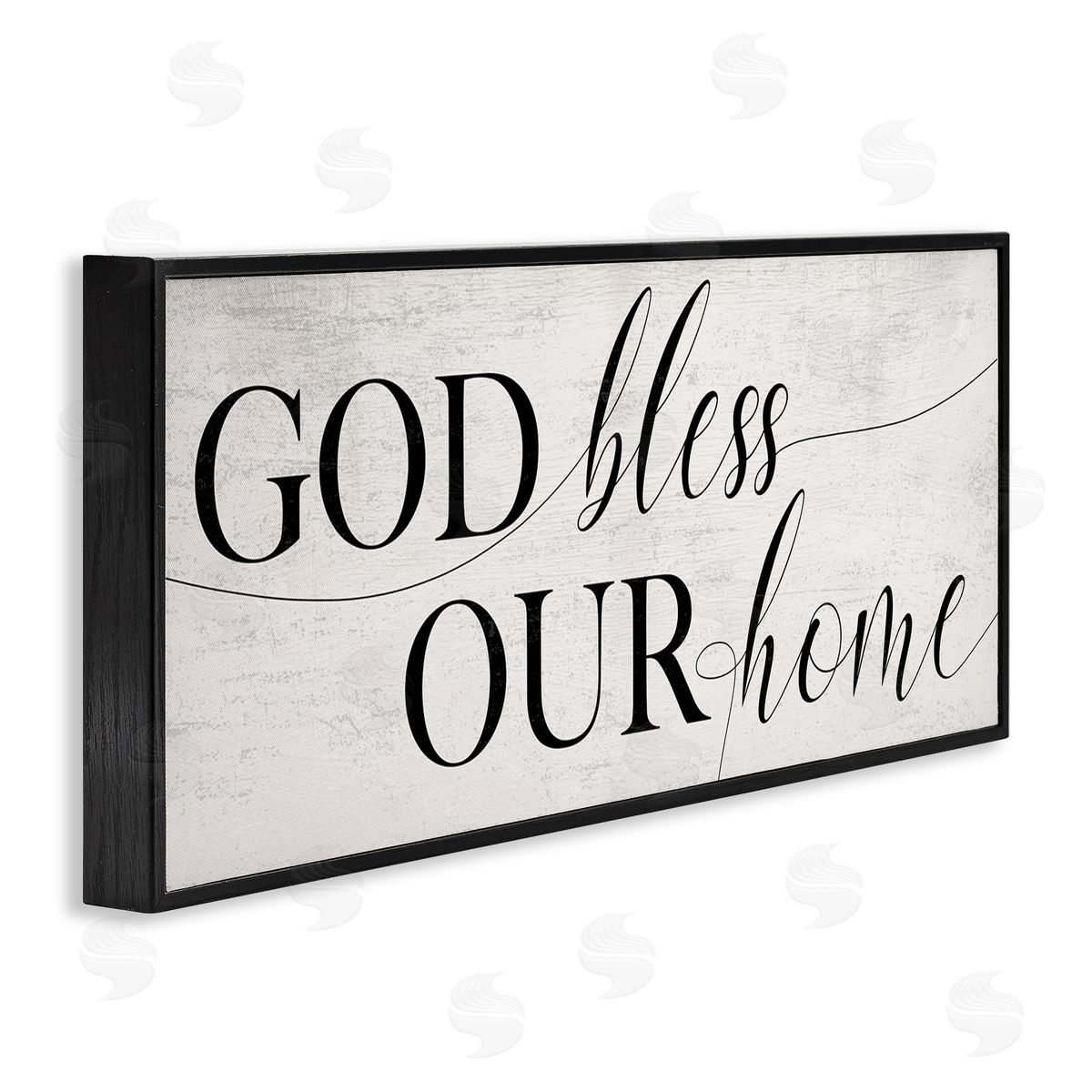 God Bless Our Home Phrase Black Frame Print Wall Art, Home Decor by Stupell Studio