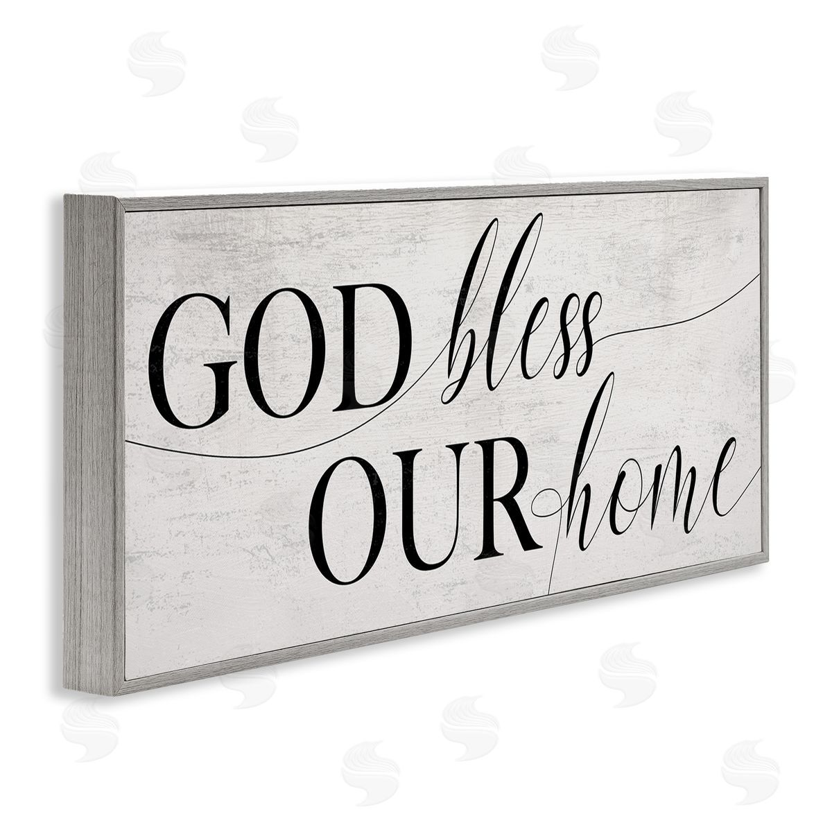 God Bless Our Home Phrase Grey Frame Print Wall Art, Home Decor by Stupell Studio