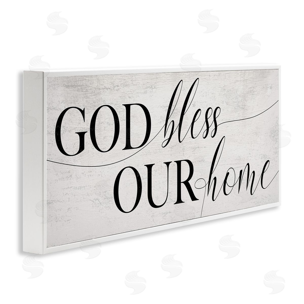 God Bless Our Home Phrase White Frame Print Wall Art, Home Decor by Stupell Studio