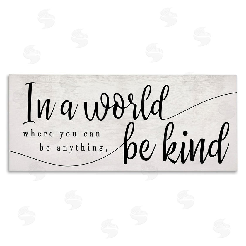 Stupell Studio | Be Anything, Be Kind Phrase Whimsical Country Typography