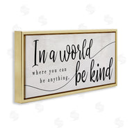 Stupell Studio | Be Anything, Be Kind Phrase Whimsical Country Typography