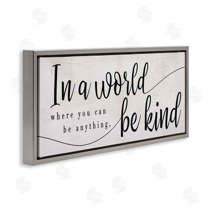 Stupell Studio | Be Anything, Be Kind Phrase Whimsical Country Typography