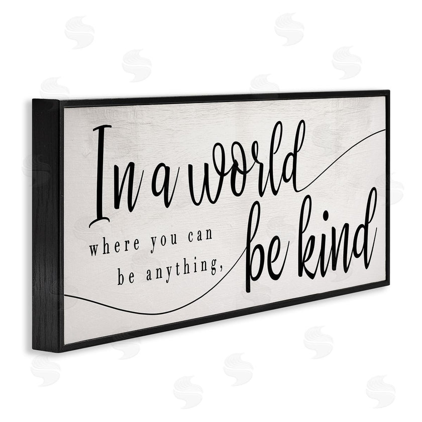 Stupell Studio | Be Anything, Be Kind Phrase Whimsical Country Typography