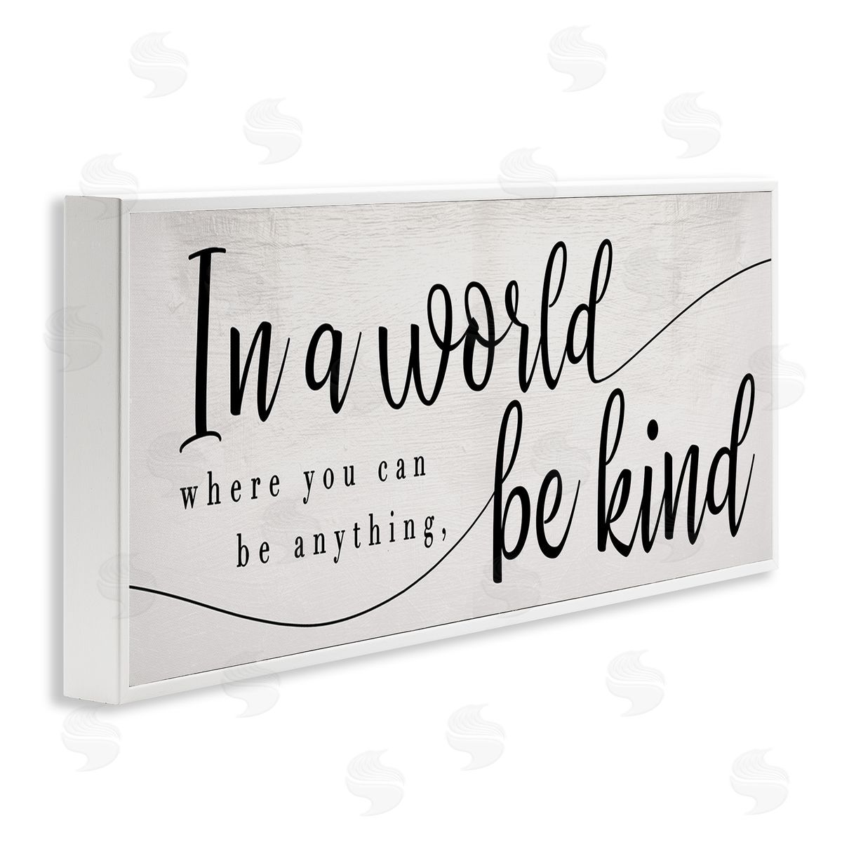 Stupell Studio Be Anything, Be Kind Phrase Whimsical Country Typography White Framed Giclee Wall Art
