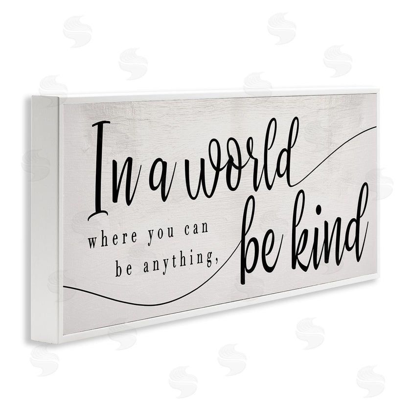 Stupell Studio | Be Anything, Be Kind Phrase Whimsical Country Typography