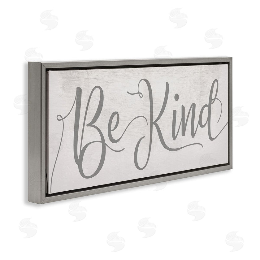 Stupell Studio | Be Kind Phrase Charming Light Grey Typography