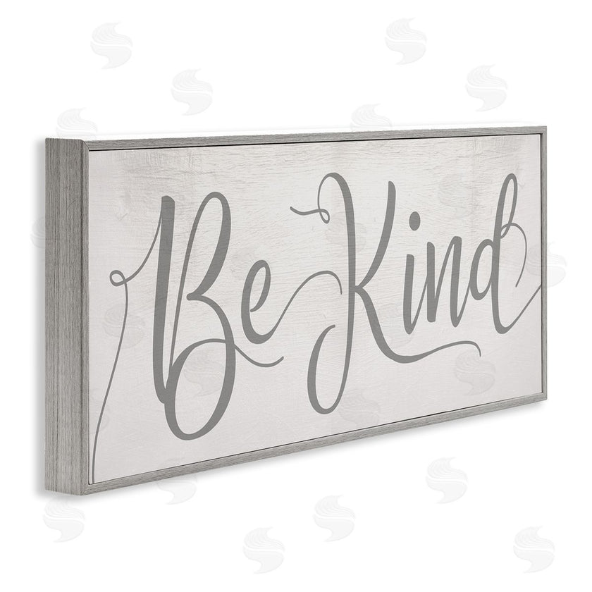 Stupell Studio | Be Kind Phrase Charming Light Grey Typography