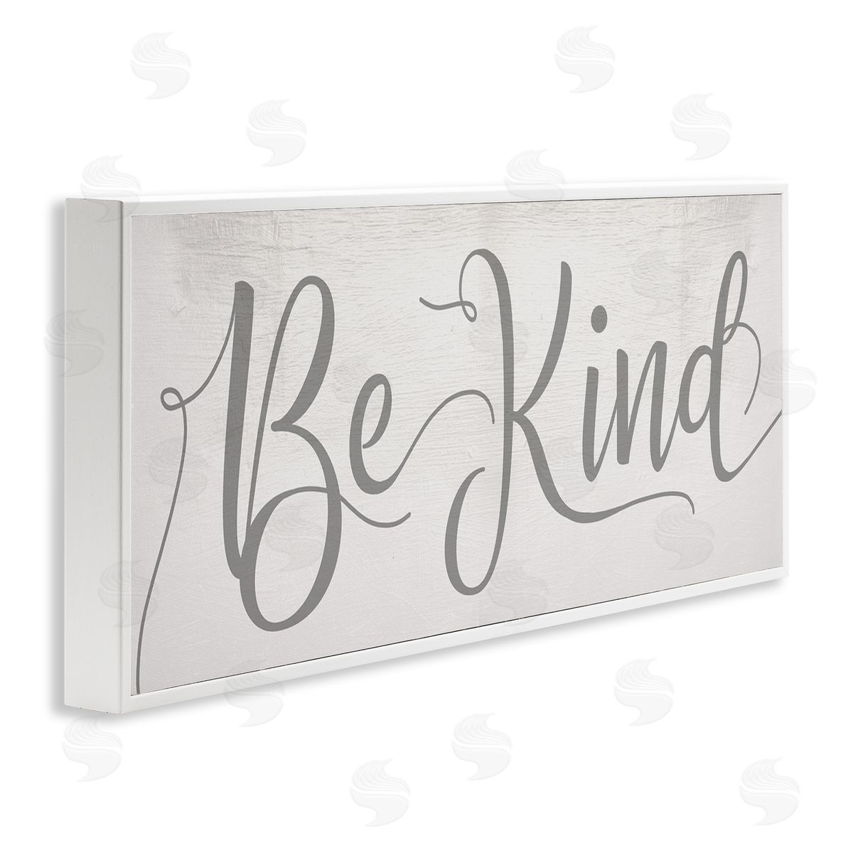Stupell Studio Be Kind Phrase Charming Light Grey Typography  White Framed Giclee Wall Art