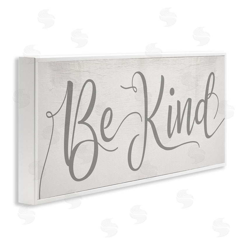 Stupell Studio | Be Kind Phrase Charming Light Grey Typography