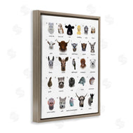 Leah Straatsma | Alphabet Chart of Wild Animals over White