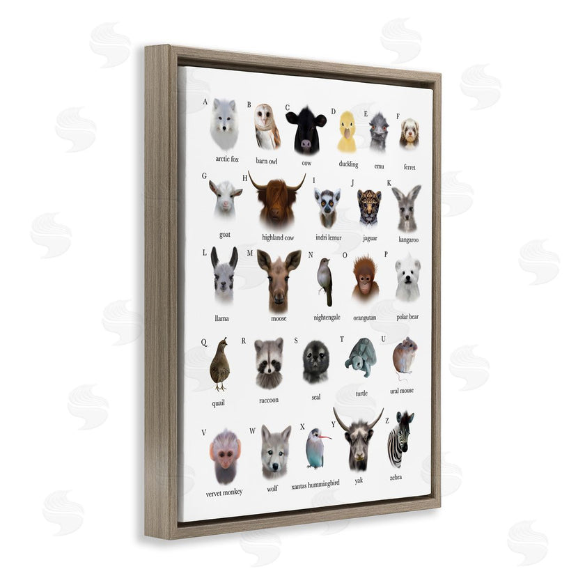 Leah Straatsma | Alphabet Chart of Wild Animals over White