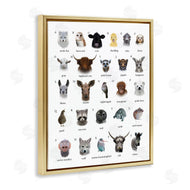 Leah Straatsma | Alphabet Chart of Wild Animals over White