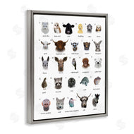 Leah Straatsma | Alphabet Chart of Wild Animals over White