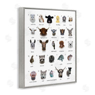 Leah Straatsma | Alphabet Chart of Wild Animals over White